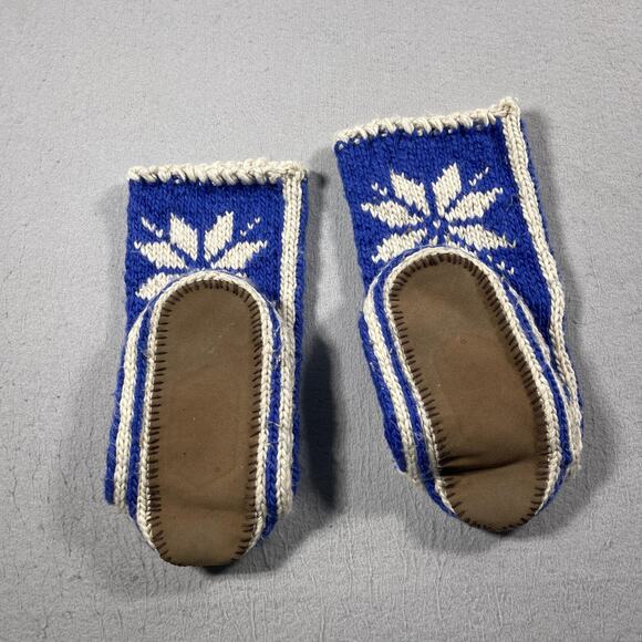 Woolrich‎ Slipper Socks Mens Large Knit Snowflake Moccasins Fleece Lined Warm - Picture 2 of 5